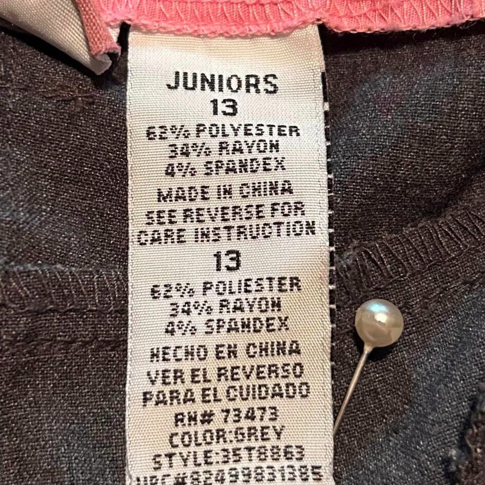 Size Juniors 13 Women's No Boundaries Stretch Dress Pants/ Slacks Wide Leg - Picture 7 of 9